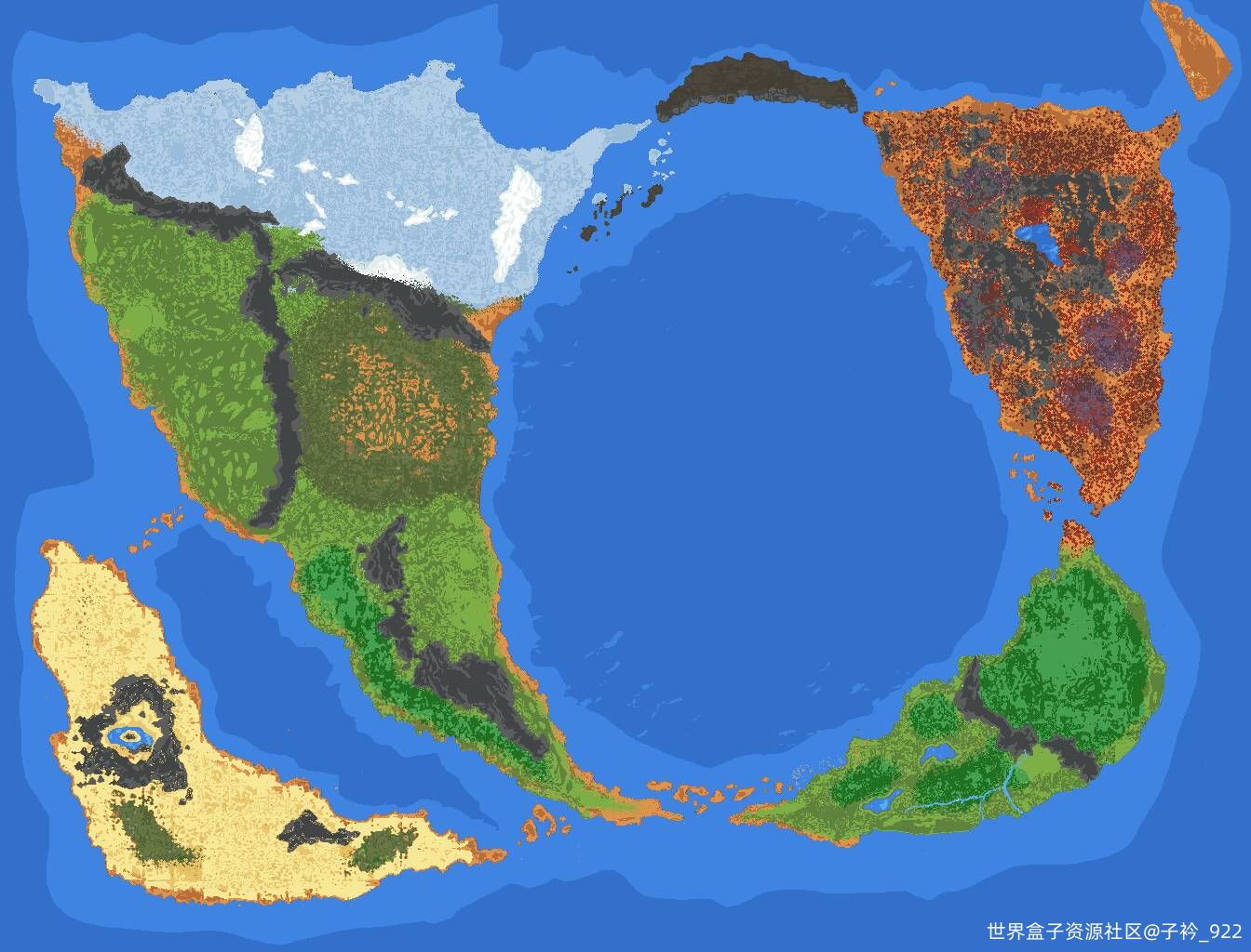 无职转生世界地图 21×16
